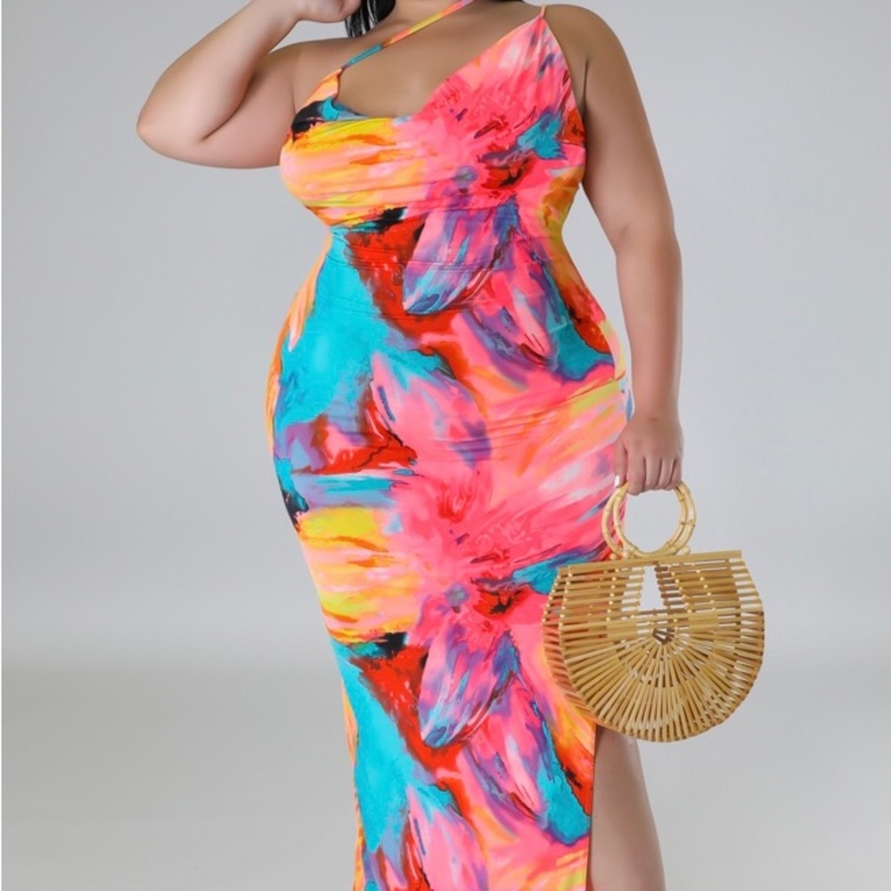 Vibrant Multicolor Maxi Dress